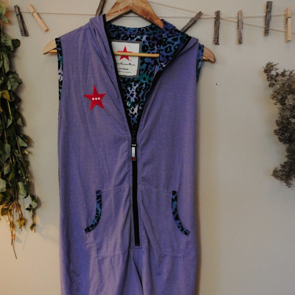 California Christiania Republic Hooded Lavender Romper